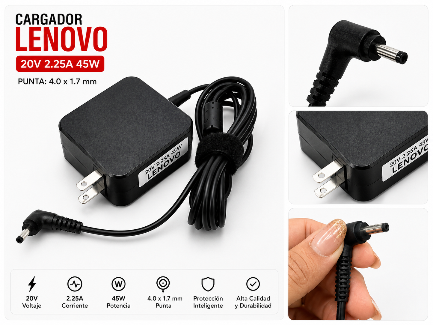 Cargador para Portátil Lenovo 20V 2.25A